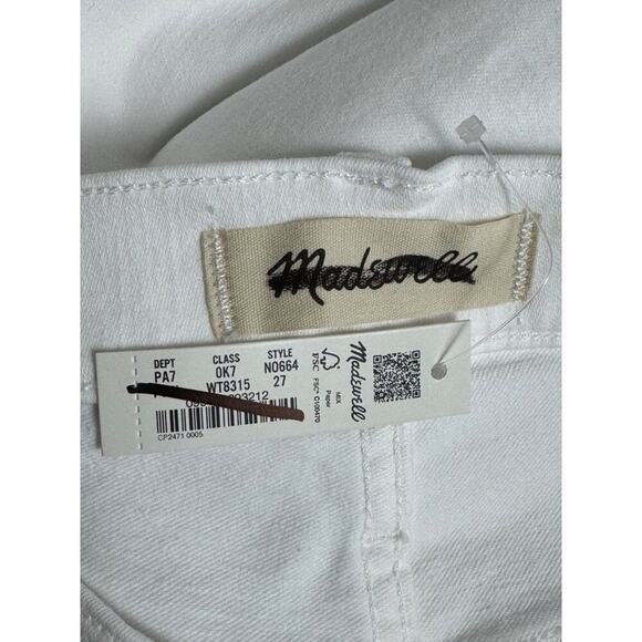 NWT Madewell Womens Stovepipe Jeans Purest White Size 27 - Picture 6 of 16
